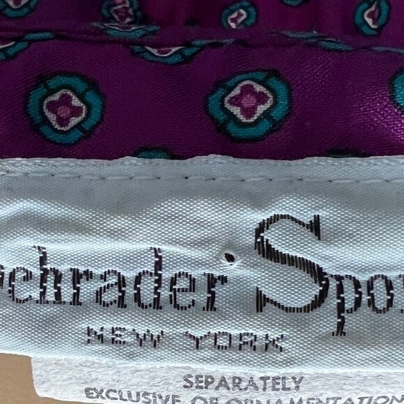 Vintage 70's purple and teal geometric shirt dress. Button Down Collared. Size L - Picture 11 of 14